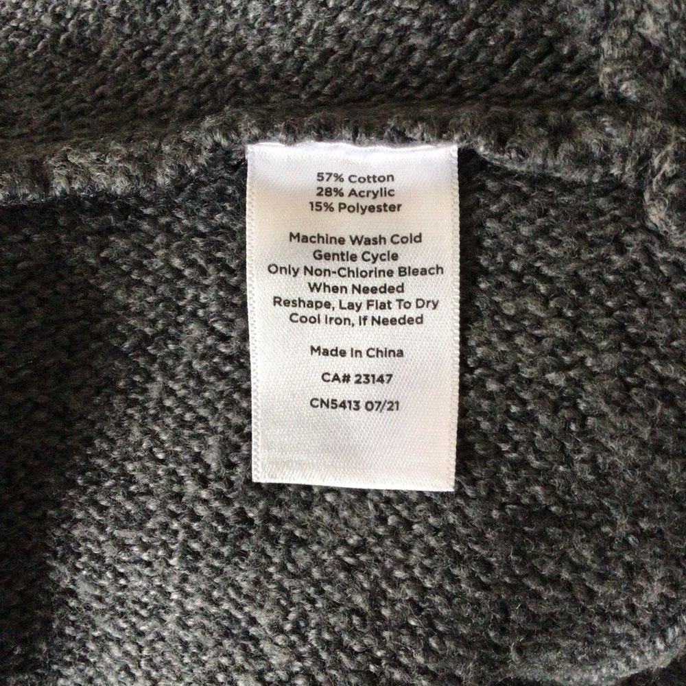 Talbots Gray Sleeveless Turtleneck Sweater Dress - Size Small - Picture 7 of 7